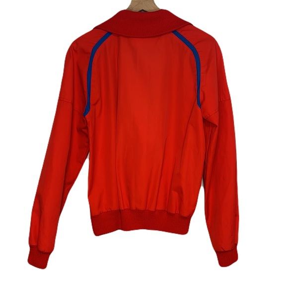 Vintage Obermeyer Medium Red Pullover Half Zip Jacket Men's Windjammer 80s 90s - Picture 2 of 6